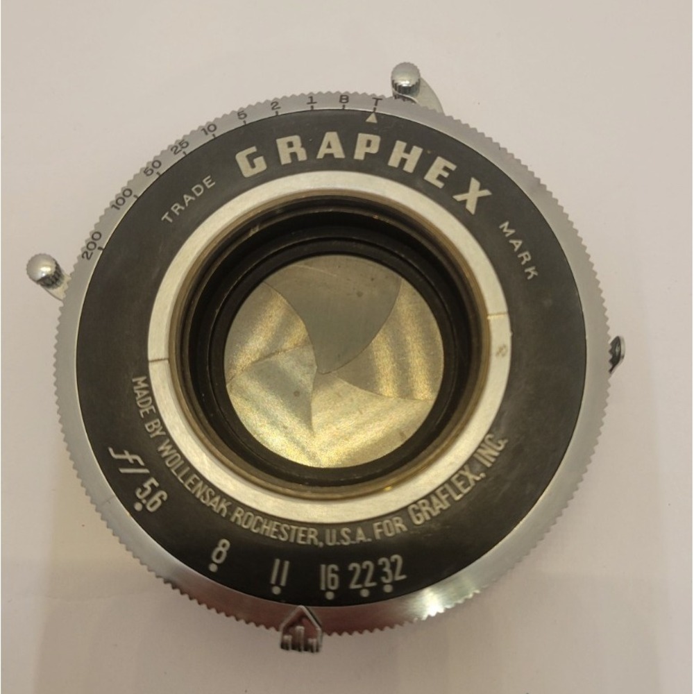 Graflex Graphex Wollensak Large Format Shutter f/4.5 1-200 Tested Working USA